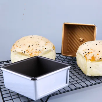 Námestie Bochník Pan Hliníkovej zliatiny pečenie Non-stick Vlnovcové Kryt Toast Box Plesní, Chlieb, tortu, Eco-Friendly tortu nástroje