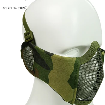 Taktické Skladacia Oka Maska S Ušnou Ochrany pre Airsoft Paintball s Nastaviteľný Elastický Pás na Zápästie Paintball Príslušenstvo
