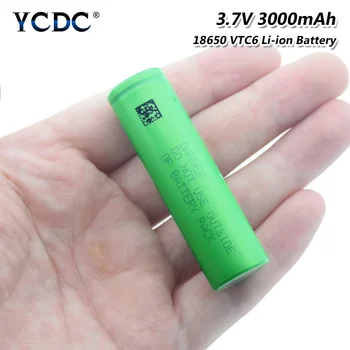 3,7 V 3000mAh 18650 lítiové batérie, VTC6 NÁS lítiové batérie, Vhodné pre osvetlenie, mobilné energetické, hračky