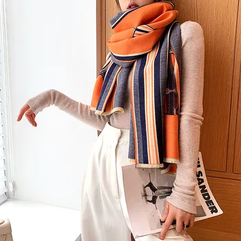 Luxusné Značky cashmere ženy kockovaný šál zime teplý šál a zábal bandana pashmina žena foulard dlhú hrubú deku 2020 NOVÉ