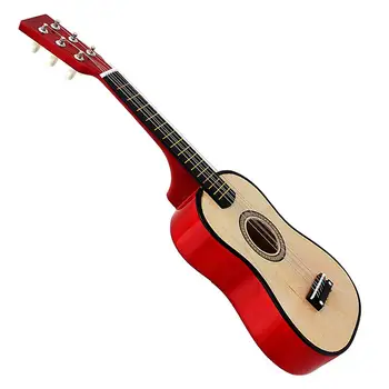 23 Palec Lipa Akustická Gitara Drevo Farba 6 Sláčikový Hudobný Nástroj s Gitarou Vybrať a Reťazec