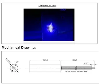 12 mm 850nm 50mW 100mw 150mw IČ Dot Laser Diode Module pre Priemyselné použitie APC ovládač