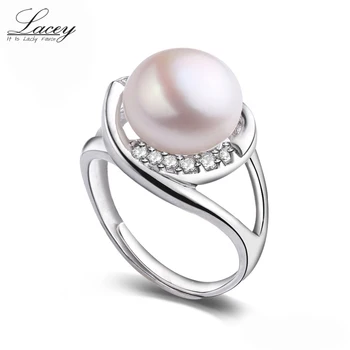 Krúžok s perlou,biele prírodné sladkovodné perly krúžok pre ženy,925 silver pearl krúžok perleť šperky dievča dary