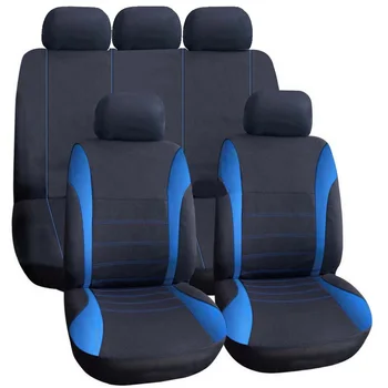 AUTOYOUTH Univerzálne Uchytenie kompletný Set Ploché Tkaniny Tkaniny autosedačky Krytu (Modrá/Čierna) 9PCS Airbag Kompatibilné Fit Väčšina Auto, Nákladné, Suv