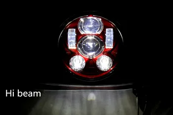 5-3/4 5.75 Palcový Moto Projektor LED Reflektor pre motocykel Harley Motocykle Svetlomet maximálne 45 w Červená