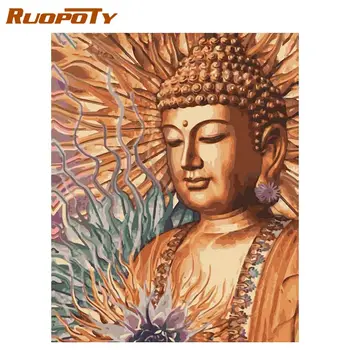 RUOPOTY Rám Buddha Diy Olej Maľovanie Podľa Čísel Handpainted Farby Remesiel Pre Dospelých, Deti Prekvapenie Darček Na Plátne Home Art Darček