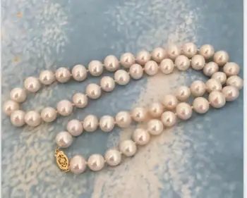 Nádherný 8-9mm south sea kolo white pearl náhrdelník 18-palcové