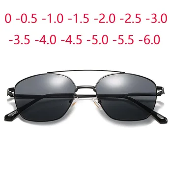Krátkozrakosť Okuliare slnečné Okuliare Pre Nearsighted Muži Ženy Hliníkový Rám UV400 Voliteľné Predpis Okuliarov, 0 -0.5 Na -6.0
