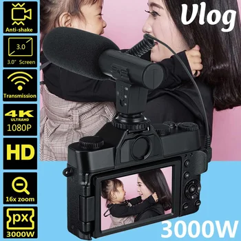 4K KOMERY Vlog Youtuber Videokamera 3000W 16X Super Definícia Digitálne Nočné Videnie Kamery RC Vonkajšie Cestovanie Svadba Domov