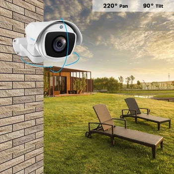 Inesun 5MP (2688x1944) Super HD AHD PTZ CCTV Kamera, 10X Optický Zoom Vonkajší kamerový Bezpečnostné Kamery 330 ft IR Laser