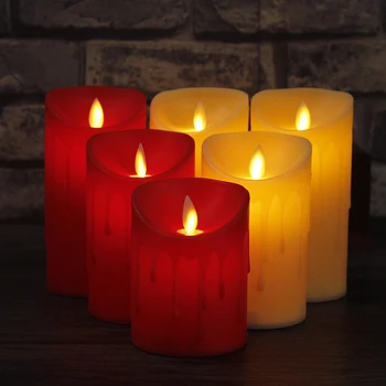 3ks/set Led Sviečky Plastové Simulované Plameň Sviečky Lampy LED Flameless Sviečka, Svetlá, Vianočné, Svadobné Party Velas Dekorácie