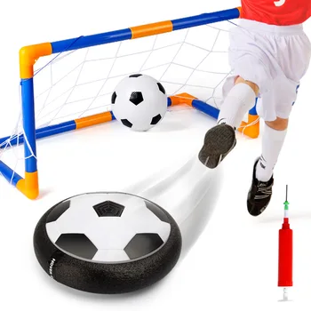 1pc Najnovšie Bezpečné Krytý Detský Šport Loptu Air Power Futbal Disku Hra Jasné Svetlo Elektrické Pozastavenie Futbal, Hračku pre Dieťa