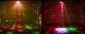 Zadarmo loď LED Gobo Strobo 4in1 laserové Svetlo DJ, Disco Osvetlenie fáze Svetlá dobré pre rodinu, party, klub, ovládanie pomocou DMX