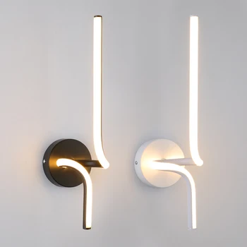 Moderné 10W lampada Hliníkové LED nástenné svietidlá Nordic minimalistický spálňa posteli obývacia izba jedáleň Dekorácie, nástenné svetlá