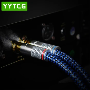 YYTCG Hifi Audio Kábel Mini Jack 3,5 mm na 2 RCA pre Auto AUX PC Slúchadlá Mobile 1/8