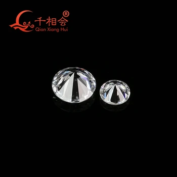 O 0,1-0,2 ct 3-3.75 mm DEF farba VS jasnosť biely okrúhly tvar HPHT lab vytvorili umelý diamant voľné kameň