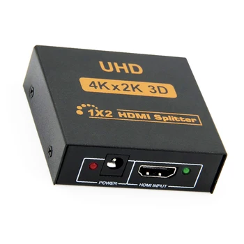 4K Splitter UHD 3D HD HDMI Rozbočovač HDMI 1X2 1080P Prepnúť Split 1: 2 z Switcher Repeater Zosilňovač pre HDTV DVD PS3, Xbox