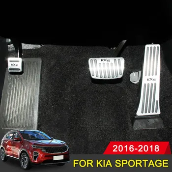 Z nehrdzavejúcej ocele Auto Urýchľovač Plyn Brzdový pedál Kryt Spojkový Pedál Non-sklzu pre Kia Sportage 2016 2017 2018 LHD NA Príslušenstvo