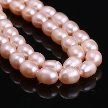 Prírodné Sladkovodné perly umelo Pestované Perly Ryža Tvar Prírodné Perly pre Šperky, Takže DIY Strand 13 Palcov