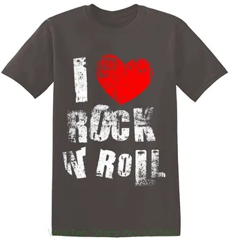 I Love Rock N Roll Grafické Tlač Tričko Classic Starý Rock Band Tee Tričko 1 144 Neslušné, Top Tee Kolo Krku