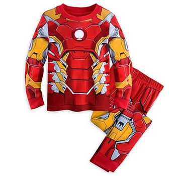 Pomstiteľ Deti Pyžamá Sady Jeseň Iron Man Pyžamo Kapitán Amerika Sady Superman Sleepwear Batman Sleepwears sady
