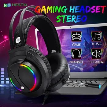 K1 7.1 farebné RGB svetelný headset počítač herný headset s mikrofónom slúchadlá fone de ouvido auriculares slúchadlá