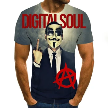 2020 noví ľudia, tričko, Náčrt, klaun 3D Vytlačené T Shirt Mužov Joker Tvár Príležitostné O-krku Mužské tričko Klaun Krátke Rukávy vtip topy