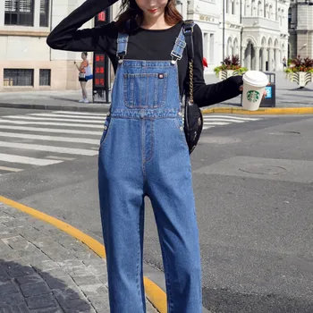 Kombinézach Ženy Jar Retro Vintage Bežné Bodusuits Voľné Tuhé Vrecku Nohavíc Kórejský Jednoduchý Štýl Všetkých Zápas Streetwear Chic