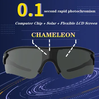 KAIXING Muži Ženy Ultra-Light TR90 Chameleon Okuliare 0,1 sekundy LCD Inteligentný Čip Photochromic Polarizované slnečné Okuliare Pre Jazdy