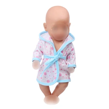 43 cm bábiky baby Oblečenie nové narodený pyžamo vyhovovali župan osuška Šaty Detské hračky fit Americký 18-palcové Dievča bábiku f550