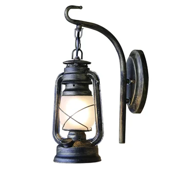 Vintage staromódne, matné sklenené nástenné svietidlá, retro Petrolej lampa dizajn E27 LED železa lampa na schody&cafe&verandu&uličkou LDK024