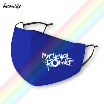 My Chemical Romance Logo Maska Tlač Polyester Umývateľný Priedušná Opakovane Vodotesný A Prachotesný Bavlna Úst Maska