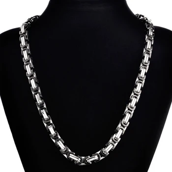 Náhrdelníky mens nehrdzavejúcej ocele veľké náhrdelníky hip hop dlhý náhrdelník šperky na krku reťaz náhrdelník darčeky pre mužov príslušenstvo