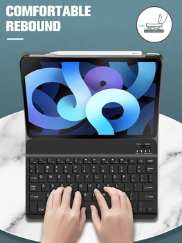 Bluetooth Keyboard Case for Ipad Vzduchu 4 2020 10.9 palcový Tablet Odnímateľný Kryt pre A2072 A2316 A2324 A2325