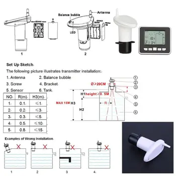 Ultrazvukové Vody Snímač Úrovne Ultrazvukové Úrovni Rozchod s Kvapalinou Teplomer B85C