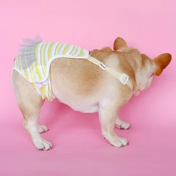 PETCIRCLE Psie Oblečenie Prúžok Fyziologické Nohavice Pre francúzsky Buldog Corgi Pug Psa Pre Malé a Stredné Psa Oblečenie