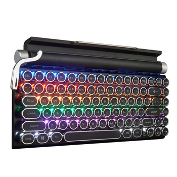 Stroji Klávesnica Bezdrôtová RGB Farebné Podsvietenie Retro Mechanické Klávesnice pre mobilný telefón, Tablet, Notebook GK99
