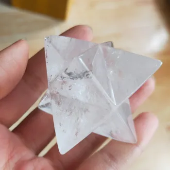 5cm prírodné jasné, crystal Merkabah Kyvadlo Crystal Kamene Merkaba Hviezdy Prívesok Šperkov Náhrdelník Liečivú Energiu Minerálov