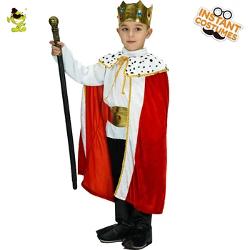 Halloween Kostým Chlapca Princ Kráľ Cosplay Kostým Detský Vznešený Kráľ Cape Maškarný Vianočný Večierok, hranie Rolí Oblečenie