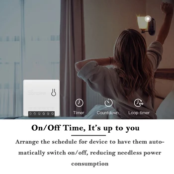 Pôvodné SONOFF MINI Wifi DIY Smart Switch Časovač Smart Home Automation pre eWelink APLIKÁCIE Kompatibilné S Alexa Amazon Domovská stránka Google