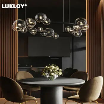 Nordic Luster Moderné LED Lustre, V Obývacej Izbe Gule Luster Strop Stromu Visí Lampa Kitchenroom Závesné Svetlo