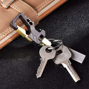 Multi-funkcia Creative Kľúča Držiteľa Vozidla Keychain Otvárač Dve Krúžok Smart Keyring Auto Príslušenstvo