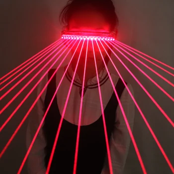 650nm Červené Laserové Okuliare Line Laser X Muži Policajné Okuliare Pre LED Rastúce Svetlo Štádium Kostým Oblečenie