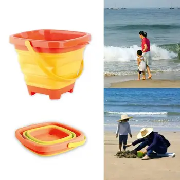 Prenosné Pláži Piesku Vedierko Toy Skladacia Skladacie Multi Účel Plastové Vedro F3ME