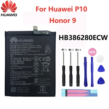 Originálne Hua wei Batérie HB386280ECW Pre Huawei Ascend P10 Česť 9 Honor9 3200mAh Vysoko Kvalitné Náhradné Batérie