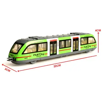 1:64 Magnetické Vytiahnuť Späť Zliatiny Pripojený Metro Metro Trati Vlak Zliatiny Model Hračky Sound & Light Auto Zber