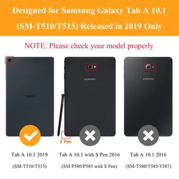 Pre Samsung Galaxy Tab 10.1 2019 Prípade, T510 T515 SM-T510 WiFI Brnenie Drop Odpor Kremíka TPU +PC shell Shockproof Ochranné