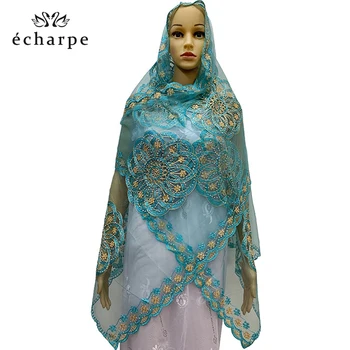 NA PREDAJ ! Africké scarfs,moslimské špeciálne výšivky malé čistý šatku malej veľkosti šatka pre šály, zábaly EC308
