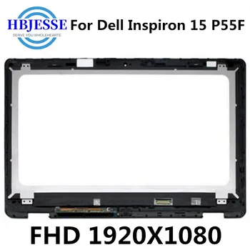 Originál Nové 15.6 palcový FHD LCD Dotykový Displej Digitalizátorom. Displej +Rám Pre Dell Inspiron 15 P55F P55F001/P55F002