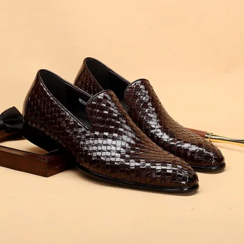 Taliansky 2020 mužov formálne topánky pravej kože oxford obuv pre mužov, šaty, topánky, svadobné topánky sklzu na kožené topánky brogues